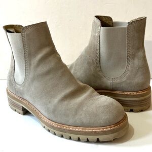 PEDRO GARCIA SALINDA Suede Lug Sole Chelsea Pull On Boots 39